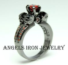 Black Skull Ring Women Wedding Engagement Anniversary Promise Rings Red Black Gold Ring CZ High Quality Unique Gothic Jewelry Steampunk Gift Black Ruby Wedding Jewelry, Black Ruby Jewelry For Wedding, Wedding Black Ruby Jewelry, Black Ruby Ring For Anniversary, Black Ruby Anniversary Ring, Gothic Black Skull Ring For Anniversary, Black Gothic Skull Ring For Anniversary, Red Gothic Jewelry For Anniversary, Gothic Ruby Promise Ring