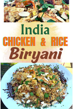 Chicken and Rice prepared the richly flavorful, Biryani way with tons of aromatics and spices from India! #bestchickenandricebiryani #indiachickenandricebiryani #indianchickenandrice #biryanichickeandricewithIndianspices #authenticindianBiryanichickenandrice #hyderbadibiryanichickenandrice #bestIndianchickenandricerecipes #easychickenandricebiryani #internationalchickenandrice #bestIndianrecipeswithchickenandrice #biryanichickenandriceforcompany #indianchickenandriceentrees #easychickenbiryani Rice Biryani, Garam Masala Powder, Biryani Rice, Easy Chicken And Rice, Chicken Biryani, Ground Turmeric, Chicken And Rice, Red Onions, Frying Oil