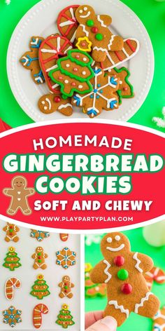 homemade gingerbread cookies soft and chewy are the perfect treat for christmas or any holiday party