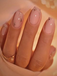 Multicolor  Collar    Color Nails Embellished   Nail,Hand & Foot Care Nail Salon Design, Nude Nail Designs, Acrylic Nail Art, Xmas Nails, Prom Nails, Classy Nails