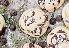 chocolate chip cookies with sea salt and sprinkles