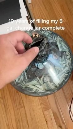 Cash Pounds, 5 Gallon Water Jug Ideas Money, Coin Jar Aesthetic, Large Amount Of Money, Saving Change Coins, Saving Coins In Bottles, Money Jar Aesthetic, Coins In A Jar, Money Jars Diy