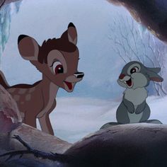 the little deer and thump from disney's animated movie