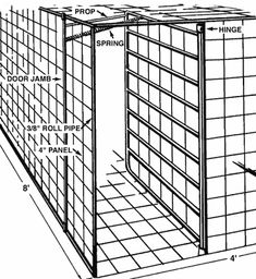 the diagram shows how to build a shed