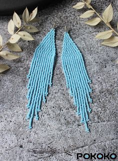 Chandelier Luxury, Blue Beaded Earrings, Beadwork Earrings, Long Earring, Luxury Earrings, Earrings Long, Seed Bead Earrings, Fringe Earrings, Bead Earrings