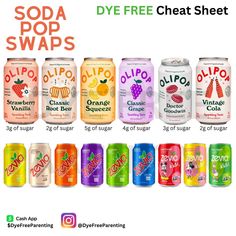 an advertisement for soda pop swaps with different flavors