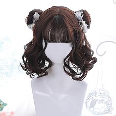 Category:Synthetic Wig; Gender:Women's; Wig Type:Cosplay Wig,Natural Wigs,Party Wig; Occasion:Daily Wear,Party / Evening,Vacation,Daily; Age Group:Adults; Characters:Lolita; Color Shade:Mixed Color; Hair Material:Synthetic Hair; Cap Construction:Machine Made; Texture:Curly,Wavy; Length:Short; Features:Soft,Party,Fashion,Comfortable; Net Weight:0.2; Heat Resistant:Yes; Listing Date:09/18/2021; Cap Circumference:; Front to Back:; Nape of Neck:; Side to Side Across Forehead:; Side to Side Over Top: Short Bob Color, Hair Black Blue, Bob Color, Wigs Party, Blue Black Hair, Air Bangs, Wigs Cosplay, Bangs For Women, Party Wig