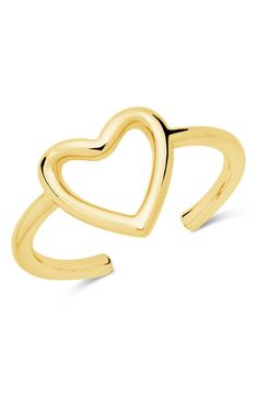 Simple and sweet, this open heart ring is a perfect gift for any special woman in your life! The delicate band has a chic heart-shaped design. 1.5mm band, 0.45" heart width Sterling silver Imported Trendy Heart-shaped Open Promise Ring, Open Heart Promise Ring For Mother's Day, Trendy Open Heart Promise Ring, Mother's Day Open Heart Promise Ring, Open Heart Stackable Rings For Promise On Valentine's Day, Open Heart Stackable Rings For Valentine's Day Promise, Adjustable Open Heart Ring For Valentine's Day, Trendy Open Heart Ring For Anniversary, Elegant Adjustable Open Heart Stackable Rings