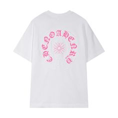 "Experience Luxury Leisure: Chrome Hearts Cotton Casual Tee" Heart Sweater, Chrome Hearts, Casual Tee, Cotton Shorts, Pink White, Sweater Cardigan, Men Sweater, Man Shop, Pink