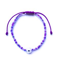 Purple Bracelet With Sliding Knot For Beach, Resizable Beaded Bracelets As Gift, Purple Sliding Knot Bracelet For The Beach, Purple Jewelry With Sliding Knot For Beach, Beach Jewelry With Sliding Knot In Purple, Adjustable Purple Braided Bracelets For Festival, Beach Jewelry With Purple Sliding Knot, Adjustable Purple Beaded Bracelet, Adjustable Purple Braided Bracelets For The Beach