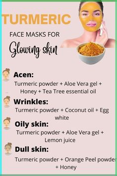 TURMERIC FACE MASKS FOR GLOWING SKIN | #ACEN #WRINKLES #OILY SKIN #DULL SKIN Tan Removal Face Pack For Oily Skin, Face Mask For Dull Skin, Cosmetics Business, Tighten Facial Skin, Turmeric Mask, Turmeric Face, Turmeric Face Mask, Glowing Skin Mask, Natural Skin Care Remedies