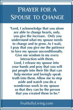 prayer for a spouse to change