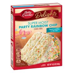 betty crockers delights super moist party rainbow cake mix