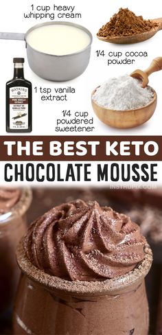 the best keto chocolate mousse recipe with ingredients to make it easy and delicious