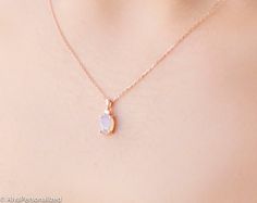 Moonstone Necklace! Rose gold minimalist necklace for women who loves simlicity and elegancy at the same time. Wonderful pendant necklace with a genuine moonstone ♡ ► FEATURES; Material Options: 925k Sterling Silver & Rose Gold Filled Over Silver & Yellow Gold Filled Over Silver Length : Standart length is 17''+0.5'' extention chain (The necklace on the photo is also 17'' in length). ❥ I can adjust necklace length to your demands, please add me a note during check out if you wish a diffe Dainty Oval Rose Gold Necklace, Dainty Rose Gold Oval Necklace, Minimalist Oval Rose Gold Necklace, Rose Gold Jewelry Necklace, Gold Minimalist Necklace, Jewelry Necklace Simple, Tiny Jewelry, Necklace Minimalist Jewelry, Minimalist Necklace Gold