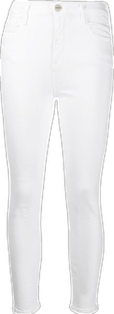 White Jeans Png, White High-rise Fitted Jeans, Cheap White High-waisted Jeans, Slim Fit White Denim Bottoms, White Slim Fit Denim Bottoms, White Jeans, White