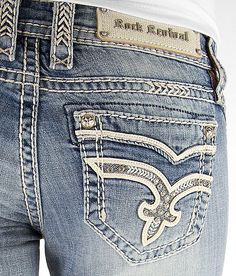 'Rock Revival Taylor Slim Boot Stretch Jean' #buckle #fashion www.buckle.com Punk Shoes, Spring Hats, Closet Goals, New Rock, Diy Clothing, Pinterest Closet