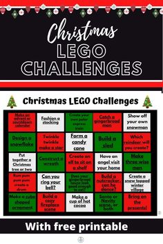 christmas lego challenge with free printables