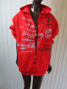 Vintage Billabong hoodie in bright red with grey graphics.  It has a front zip and two pockets, very good condition. Dimensions: Chest: 44 Inches. Inside arm: 21 Inches. Length: 28 Inches Made by BILLABONG Oversized Red Hoodie With Double-lined Hood, Red Hooded Jacket With Drawstring For Streetwear, Red Sports Hoodie With Graphic Print, Red Graphic Print Sports Hoodie, Red Hip Hop Sweatshirt With Drawstring Hood, Red Hip Hop Hoodie With Drawstring Hood, Oversized Red Hip Hop Hoodie, Red Oversized Hip Hop Hoodie, Red Sporty Hoodie With Kangaroo Pocket