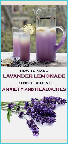 how to make lavender lemonade to help remove anhydrah and headaches