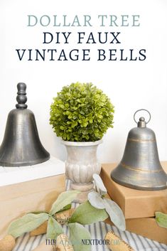 the dollar tree diy faux vintage bells