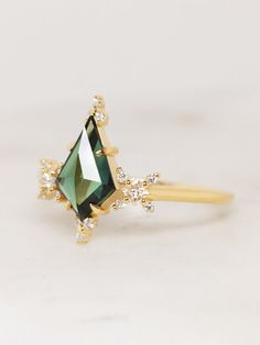 Ring – Hiddenspace The Greek Gods, Cute Engagement Rings, Ring Sapphire, Solid Gold Band, White Princess, Green Sapphire, Greek Gods, Gold Band, Gold Bands