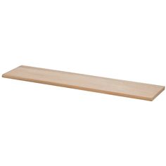 a wooden shelf on a white background