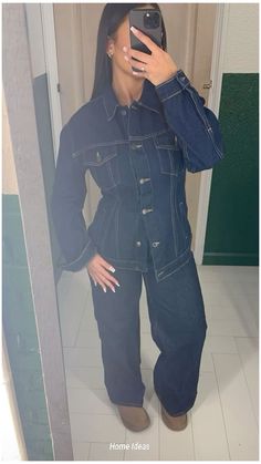 Outfit Large, Estilo Hijab, Fashion Staples, Space Fashion, Jeans Petite, Jean Large