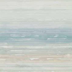 an abstract painting with blue, white and grey colors on the ocean shore by itself