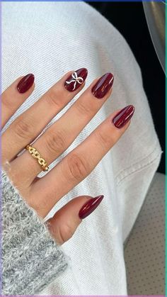 Wine Nails, Kutek Disney, Cherry Wine, Pumpkin Nails, Cherry Nails, Christmas Nails Easy, Nagel Tips, Smink Inspiration, Classy Acrylic Nails