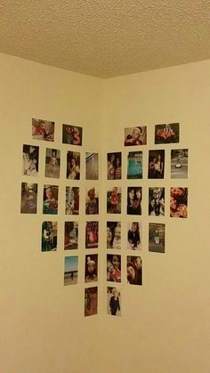 a room with many pictures on the wall