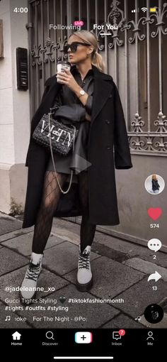 Tik Tok Fashion, Trench Coat, Tights, Gucci, Paris