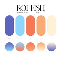 the colors of koi fish palette