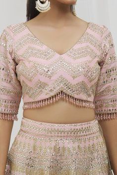 Lehenga Blouse Back Side Design, Lehenga Designs Back Side, Half Sleeve Blouse Design Lehenga, Blouse Designs In Lehenga, Lehenga Designs Blouse Design, Pink Blouse For Lehenga, New Blouse Design For Lehenga, Lehenga Blouse Designs Neckline, Lehenga Blouse Designs Half Sleeves