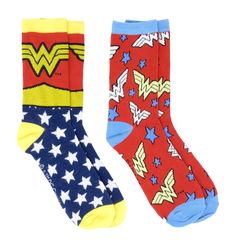 PRICES MAY VARY. 97% Polyester/3% Spandex Women's Shoe Size 4-10 Machine Washable Officially Licensed Juniors/Women's sizing Bring a little bit of that Wonder Woman inspiration with you on your feet. These crew socks feature Wonder Woman's iconic colors and logo.Shoe size: 4-10. 97% polyester, 3% spandex Casual Multicolor Character Print Socks, Fun Multicolor Character Print Socks, Woman Inspiration, Softball Team, Classic Comics, Classic Logo, Inspirational Women, Crew Socks, Polyester Spandex