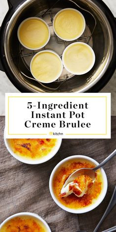 the ingredients for 5 ingredient instant pot creme brule