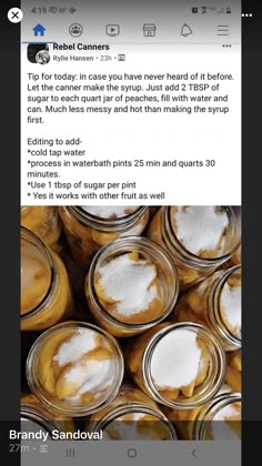 some jars filled with food and sugar on top of each other, next to an iphone screen