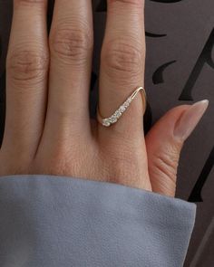 Round Cut Six Stone Chevron Wedding Ring Moissanite Engagement Matching Band Her Chevron Wedding Ring, Nikah Decor, Stone Ring Design, Jewellery Board, Chevron Wedding, Unique Wedding Band, Cute Engagement Rings, Pearl Necklace Earrings, Hats Accessories