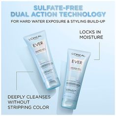 L'Oreal Paris Everpure Sulfate Free Clarifying Shampoo For Hard Water Exposure Shampoo For Hard Water, Clarifying Shampoo, Hard Water, Sulfate Free, L Oreal, Loreal Paris, Paris, Water, Hair