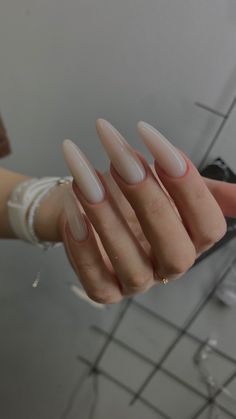 Long Oval Acrylic Nails, Round Long Nails, Long Oval Nails Acrylics, Nude Nails Stiletto, Acrylic Nails Oval, Long Round Nails, Long Oval Nails, Oval Acrylic Nails, Long Almond Nails