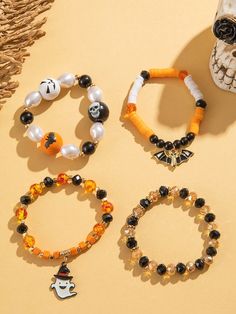 Multicolor De moda Collar  Aleación de zinc   Embellished Bracelets Set, But First Coffee, Bracelet Crafts, Halloween Ghost, Hama Beads, Matte Lips, Lip Tint, Halloween Ghosts, Lip Liner