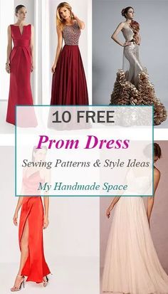 prom dress sewing patterns and style ideas