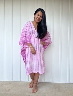 Embrace the gentle waves and sunny shores with our quality semi sheer gauze cotton kaftan. This versatile midi-length kaftan falls gracefully below the knees , making it the perfect beach dress or cover up. Crafted from light and airy double gauze cotton, it's your essential for a night on the town, a day by the sea, or just running errands. Cotton Kaftan Dress, Cotton Kaftan, Hang Loose, Double Gauze, Kaftan Dress, Tie Dyed, By The Sea, Beach Dress, Running Errands