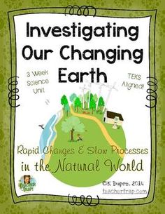 the cover of investigating our changing earth, with an image of trees and animals on it