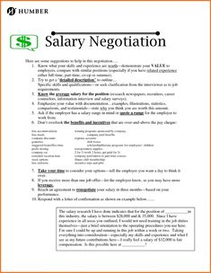 a paper with the words salry negotiation written on it and an image of