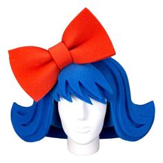 This Wig with Large Bow will definitely make you stand out at your next Party, Hora Loca, Wedding, Corporate Event, Birthday, Quinceanera, or Halloween Party! It can be used as a wedding hats, top hats, photo booth props, or a party favor. Funny Wigs Hilarious, Pantomime Dame, Foam Wigs, Christmas Elf Costume, Bows For Sale, Foam Party, Wig Party, Crazy Hats, Elf Costume