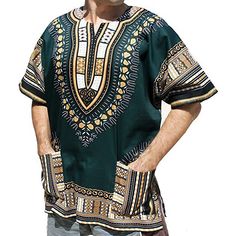 Sleeve Length:Short Sleeve; Gender:Men's; What's in the box:Top; Types:Modern African Outfits; Holiday:Masquerade; Style:Plus Size,African Print,Dashiki; Occasion:Party; Material:Polyester; Age Group:Adults; Clothing Length:; Bust:; Shoulder Width:; Sleeve Length: Men African Fashion, Afrocentric Fashion, African Tops, Thai Clothes, Womens Basic Tops, African Outfits, African Dashiki, Cotton Linen Pants, African Prints