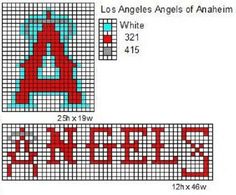 the los angeles angels cross stitch pattern