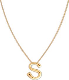 Elegant Tan Jewelry For Formal Occasions, Formal Necklace With Initial Pendant And Polished Finish, Luxury Necklace With Initial Pendant And Chain, Luxury Snake Chain Necklace With Polished Finish, Elegant Tan Initial Pendant Necklace, Polished Round Necklaces, Initial Gold Necklace, Initial Necklace Gold, Initials