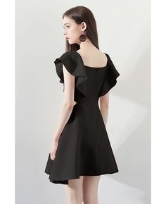 Shop Fashion Black Square Neck Aline Party Dress online. All instock with free shipping. Pro since 2009. Homecoming Dresses Semi Formal, Black Mini Dress With Square Neck, Black Square Neck Dress For Date Night, Fit And Flare Square Neck Party Dress, Black Square Neck Mini Dress For Date Night, Black Mini Dress With Square Neck For Date Night, Chic Black Mini Dress With Square Neck, Cocktail Dresses For Party Season With Square Neck, Black Dress With Straight Neckline For Date Night